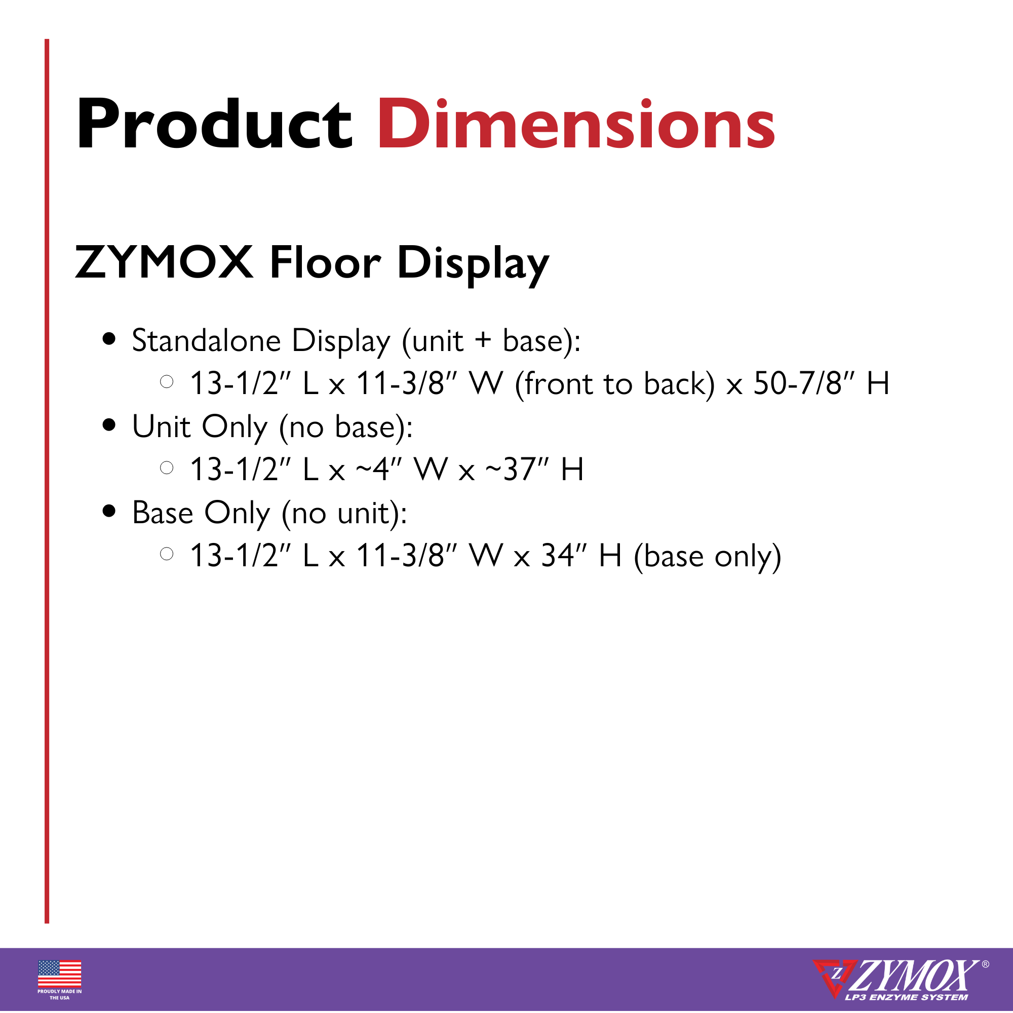 ZYMOX FLOOR DISPLAY