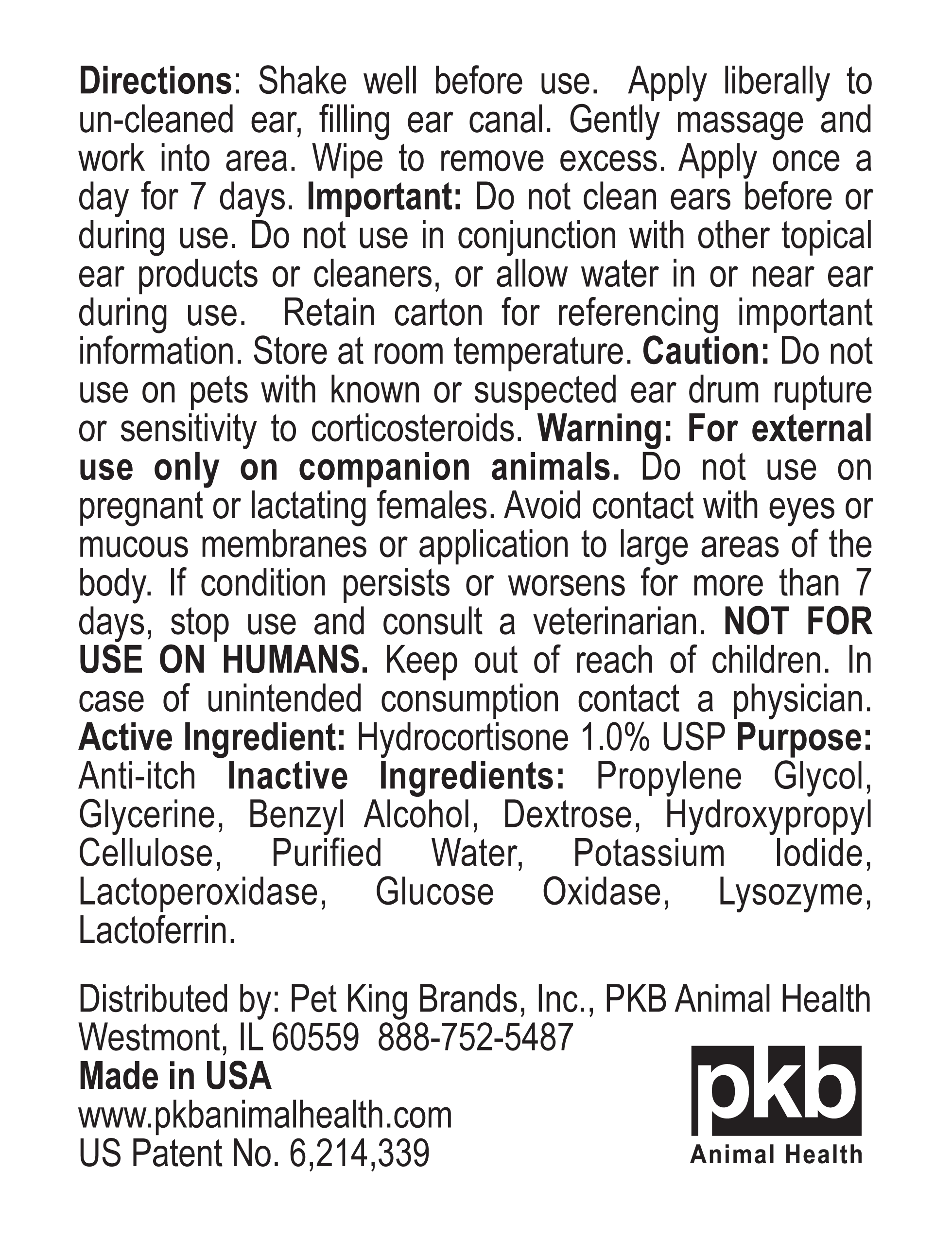 ZYMOX Otic Enzymatic Solution With 1% Hydrocortisone Back